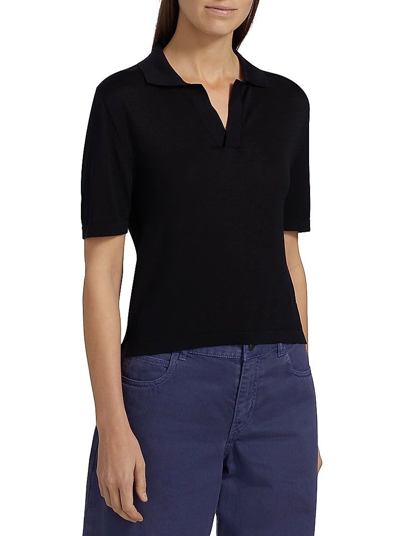Julianna Silk Polo Shirt