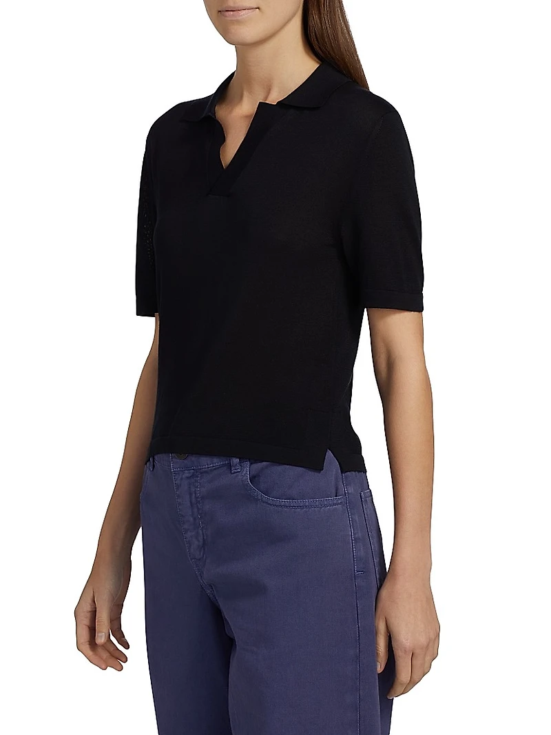 Julianna Silk Polo Shirt