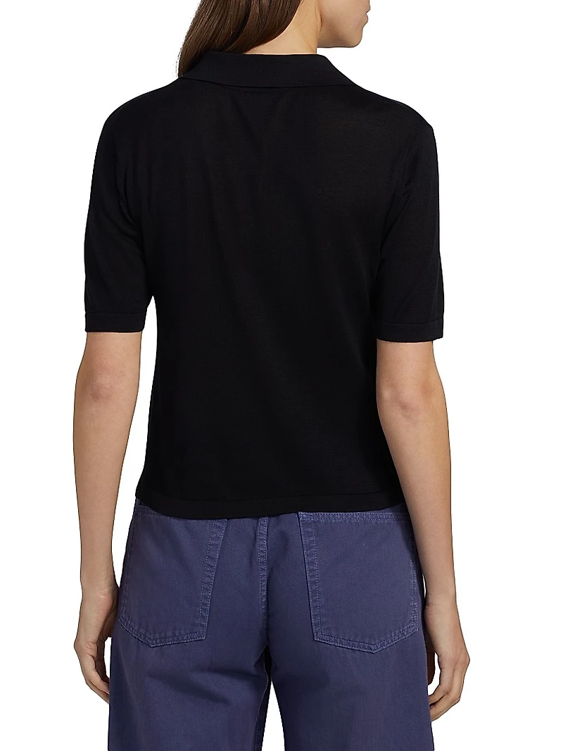 Julianna Silk Polo Shirt