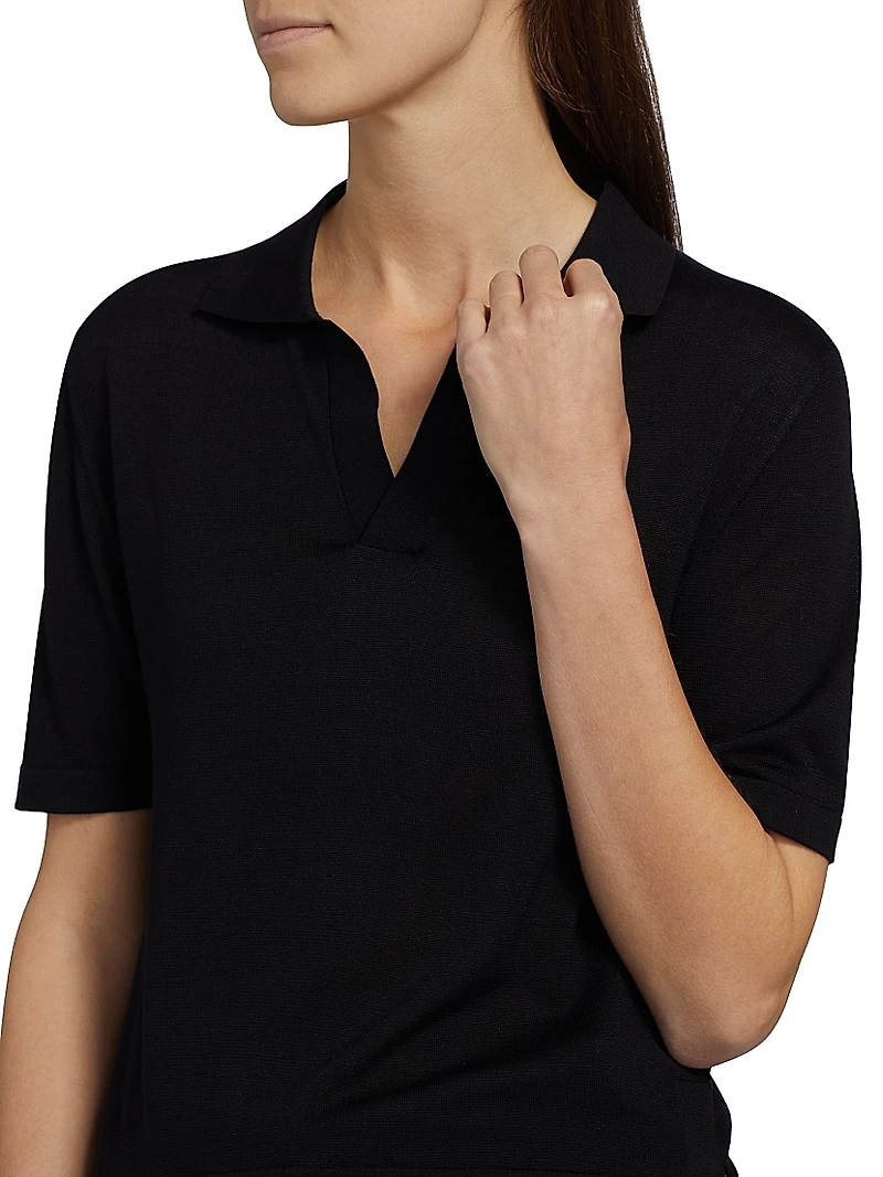 Julianna Silk Polo Shirt