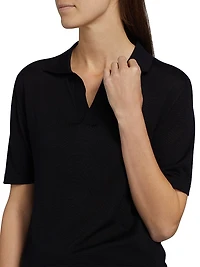 Julianna Silk Polo Shirt