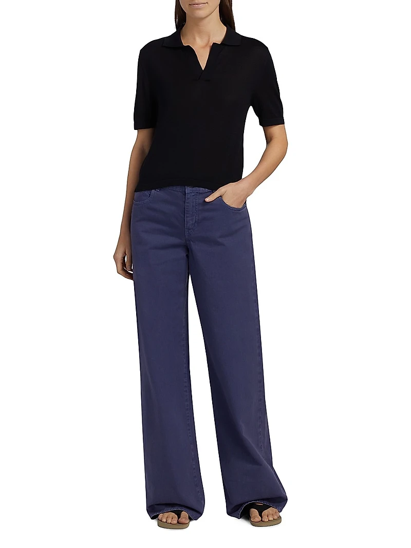 Julianna Silk Polo Shirt