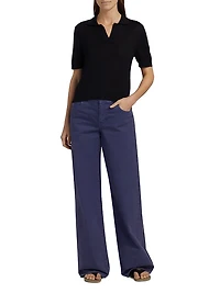 Julianna Silk Polo Shirt