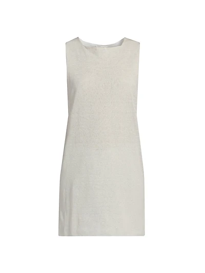 Jaylen Linen-Blend Longline Top