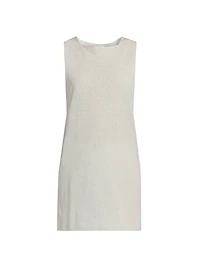 Jaylen Linen-Blend Longline Top