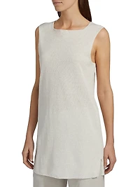 Jaylen Linen-Blend Longline Top