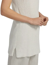 Jaylen Linen-Blend Longline Top