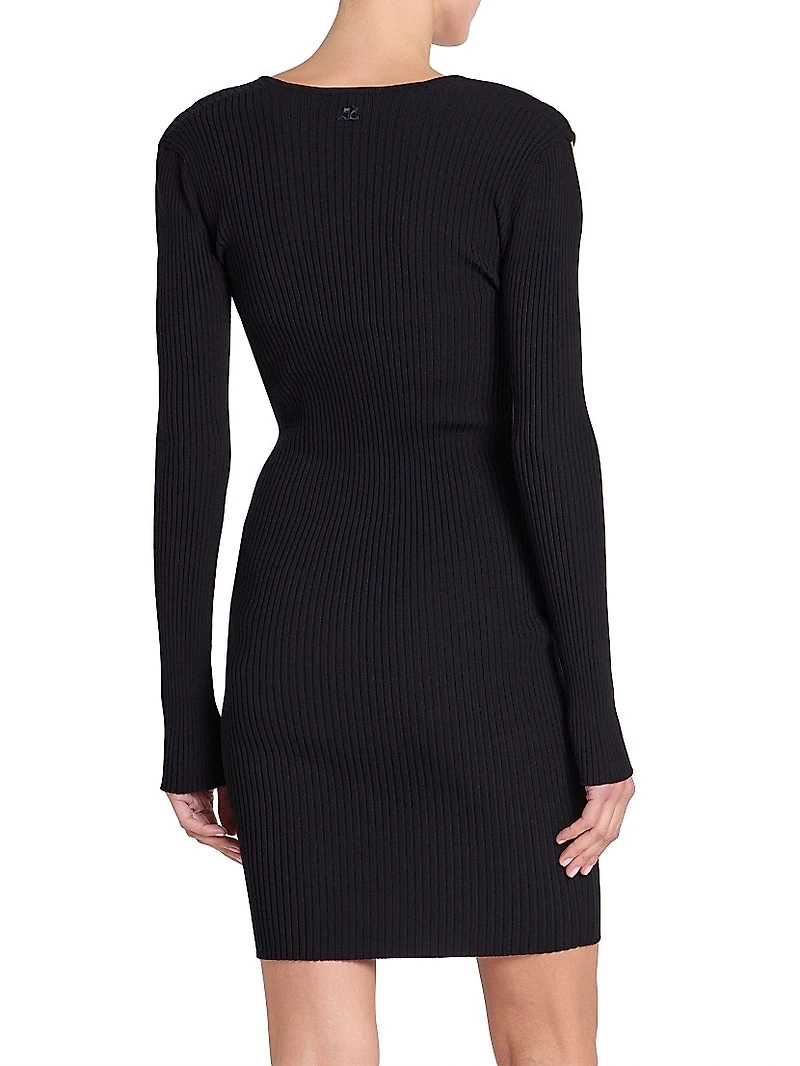 Infinity Rib-Knit Cut-Out Minidress