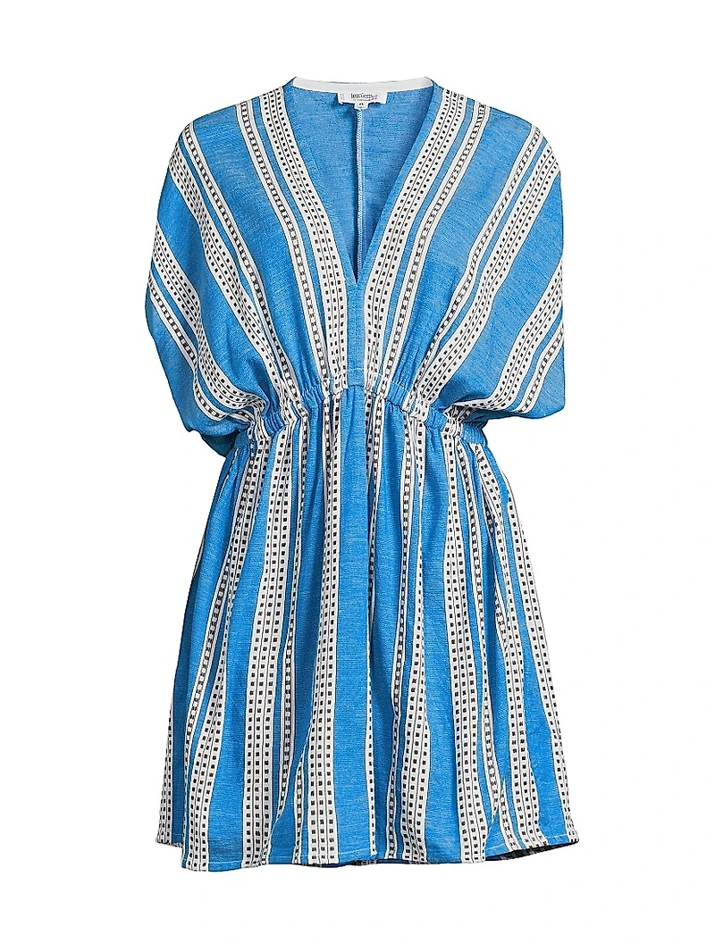 Striped Plunge Minidress