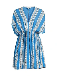 Striped Plunge Minidress