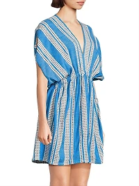 Striped Plunge Minidress