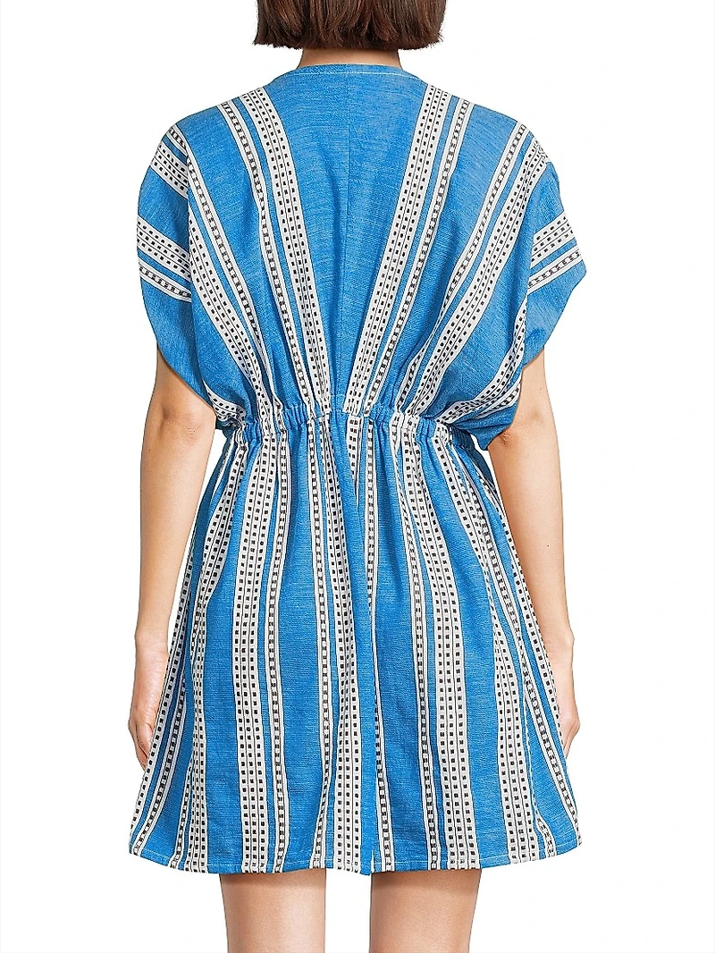 Striped Plunge Minidress