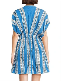 Striped Plunge Minidress