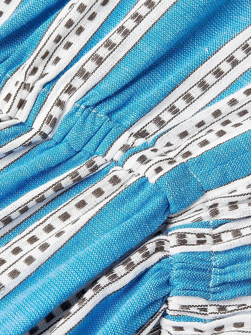 Striped Plunge Minidress