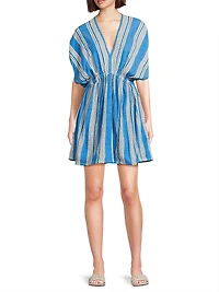 Striped Plunge Minidress