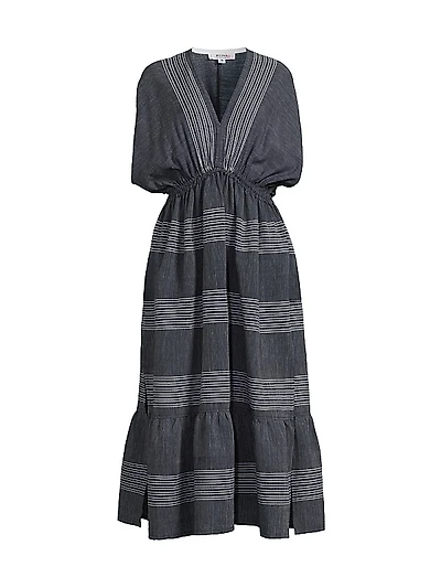 Leila Plunge Midi-Dress