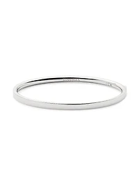 Magma 18K-Gold-Plated Or Rhodium-Plated Hinged Bangle