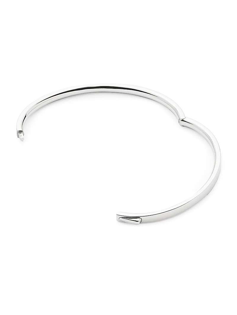 Magma 18K-Gold-Plated Or Rhodium-Plated Hinged Bangle
