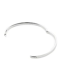 Magma 18K-Gold-Plated Or Rhodium-Plated Hinged Bangle