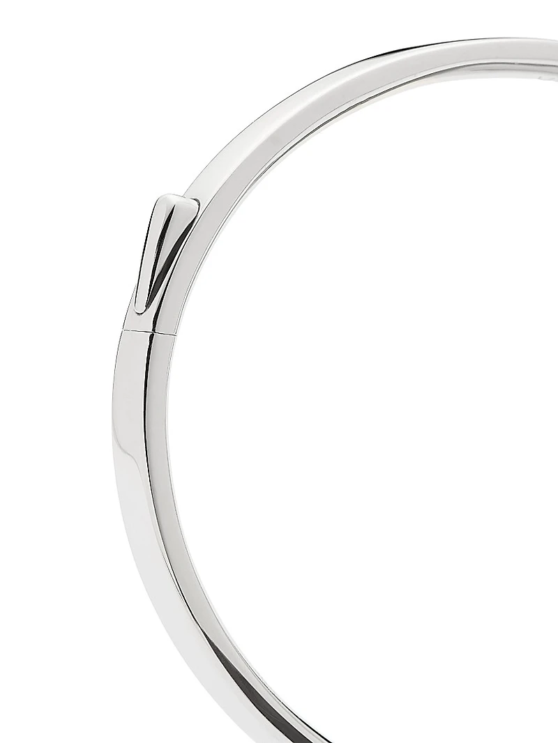Magma 18K-Gold-Plated Or Rhodium-Plated Hinged Bangle