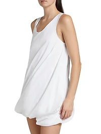 Twist-Hem Cotton Tank Minidress
