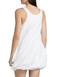 Twist-Hem Cotton Tank Minidress