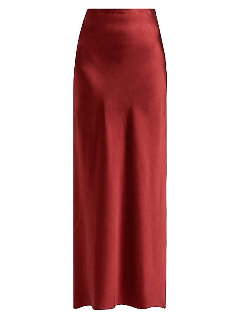 Silk Bias Cut Maxi Skirt