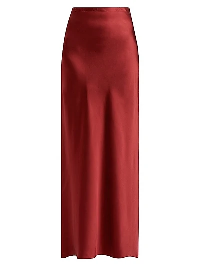 Silk Bias Cut Maxi Skirt