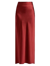 Silk Bias Cut Maxi Skirt