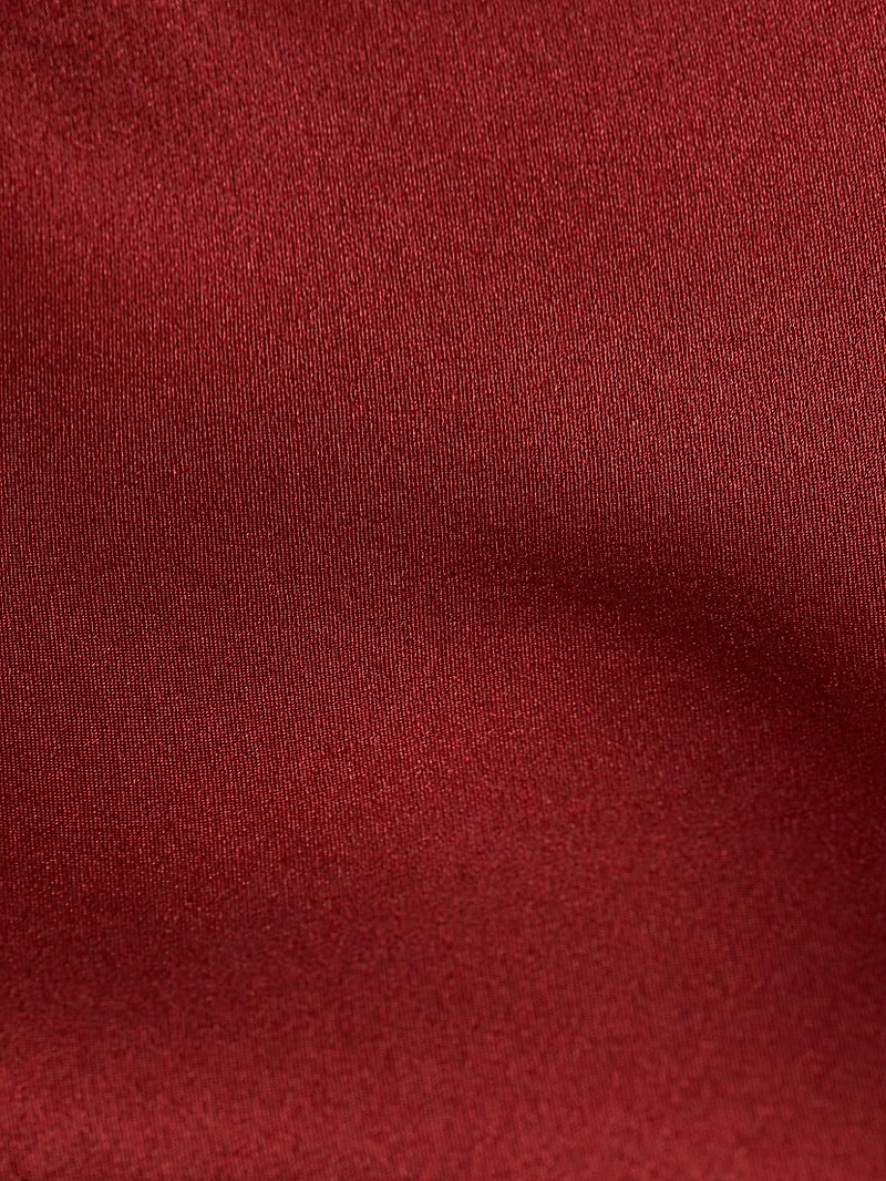 Bias Silk Split Neck Polo Top