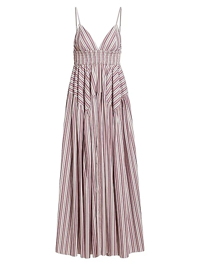 Striped Cotton Maxi Dress