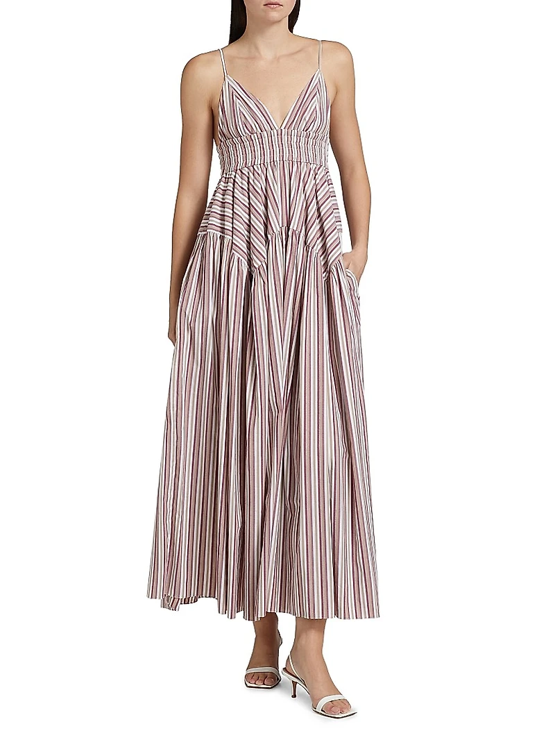 Striped Cotton Maxi Dress