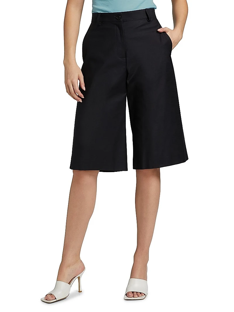 Stretch Cotton Bermuda Shorts