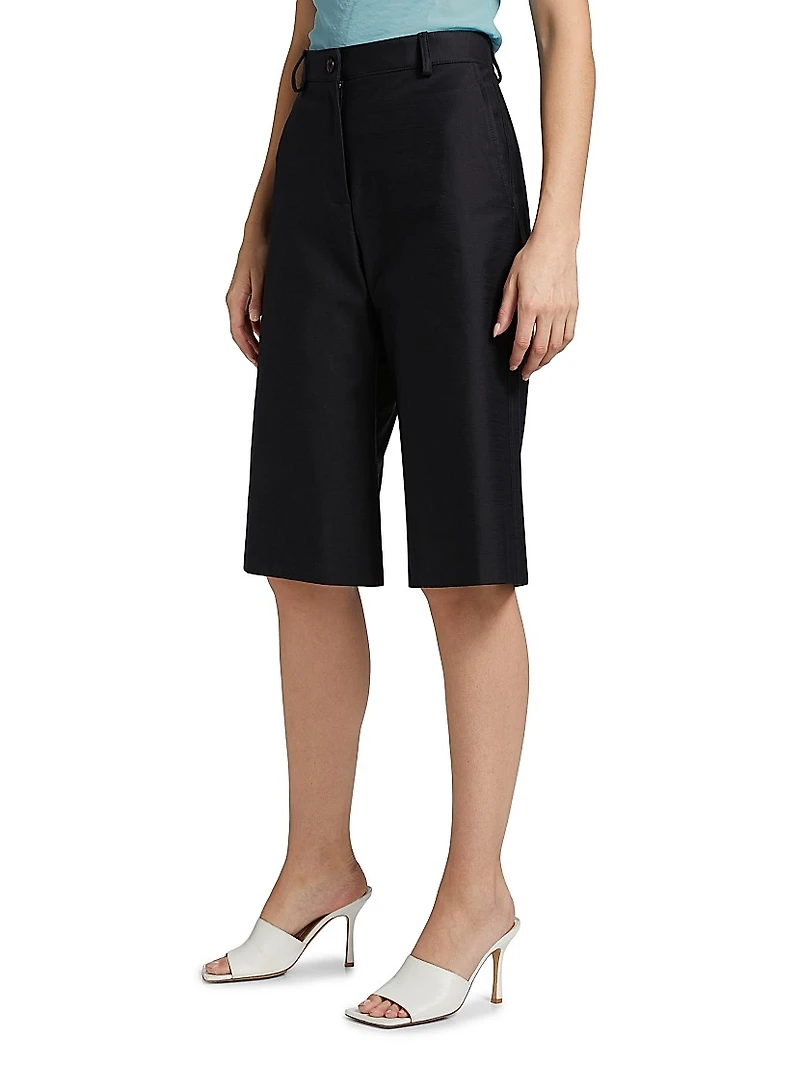 Stretch Cotton Bermuda Shorts