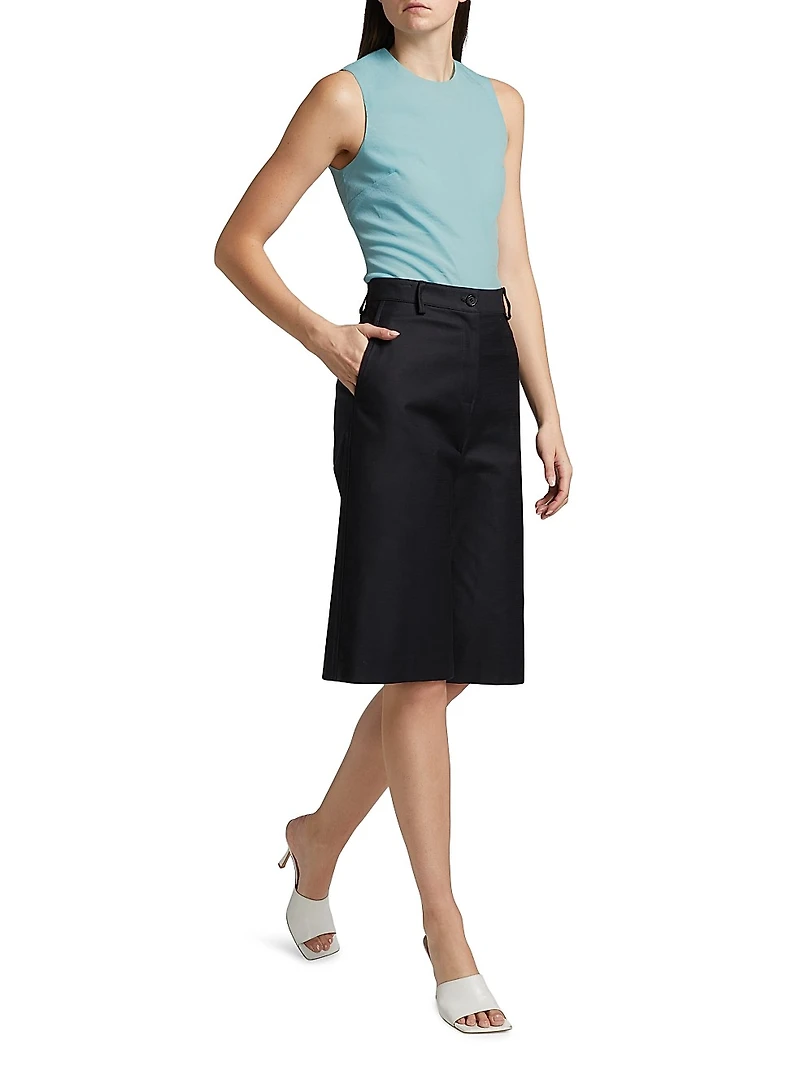 Stretch Cotton Bermuda Shorts