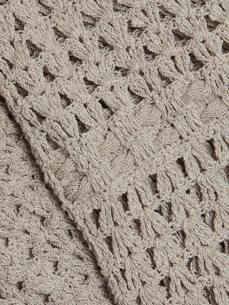 Hand-Crocheted Cotton Scoopneck Maxi Dress