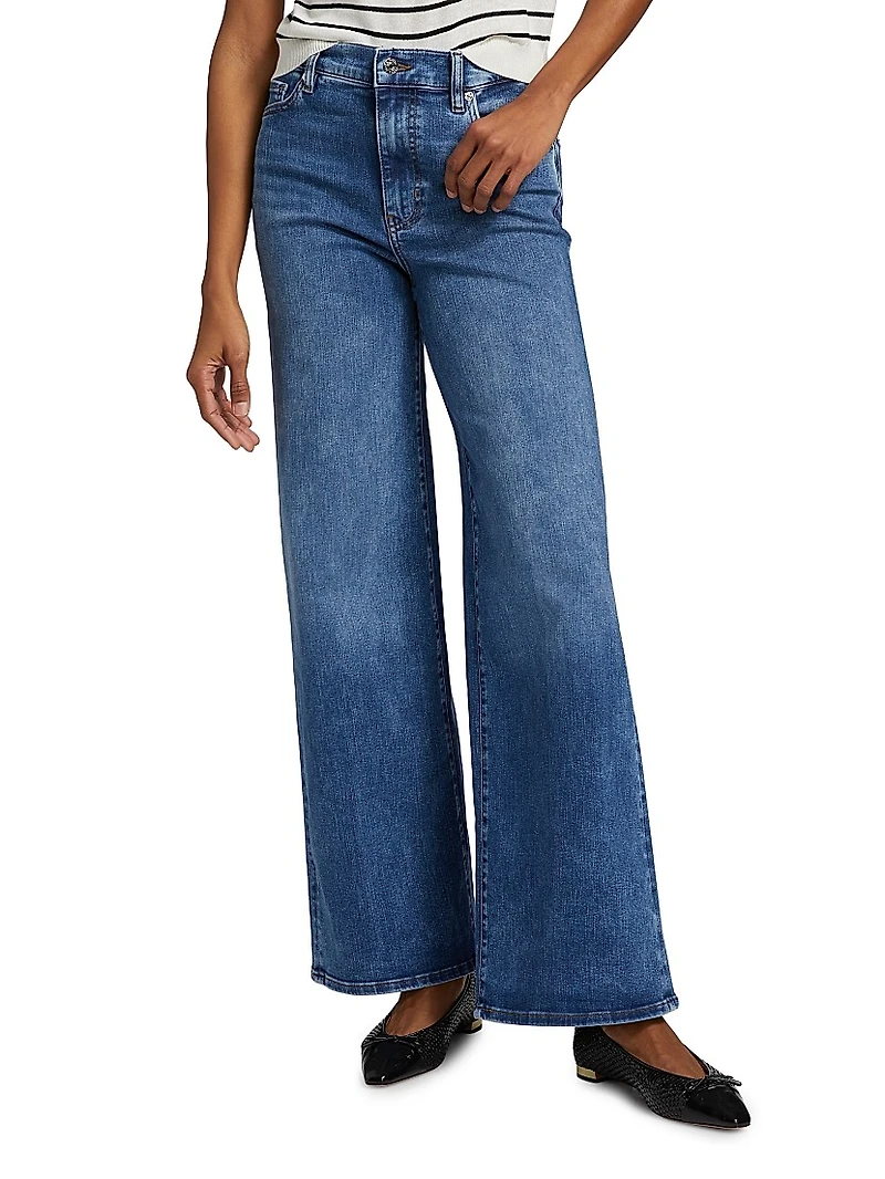 Le Slim Palazzo High-Rise Jeans