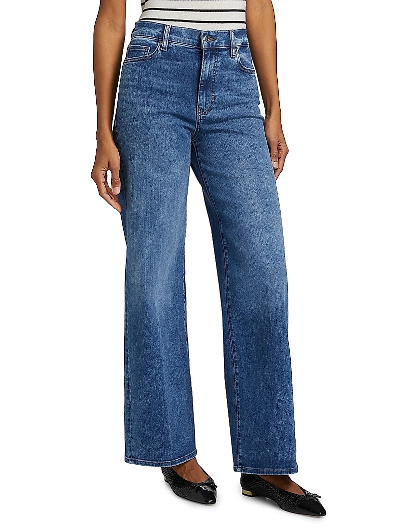 Le Slim Palazzo High-Rise Jeans