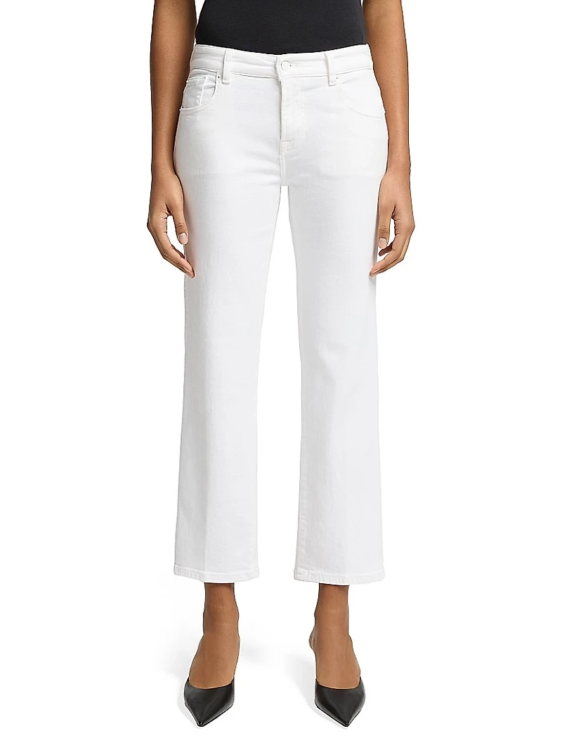 Calie Low-Rise Stretch Straight-Leg Jeans
