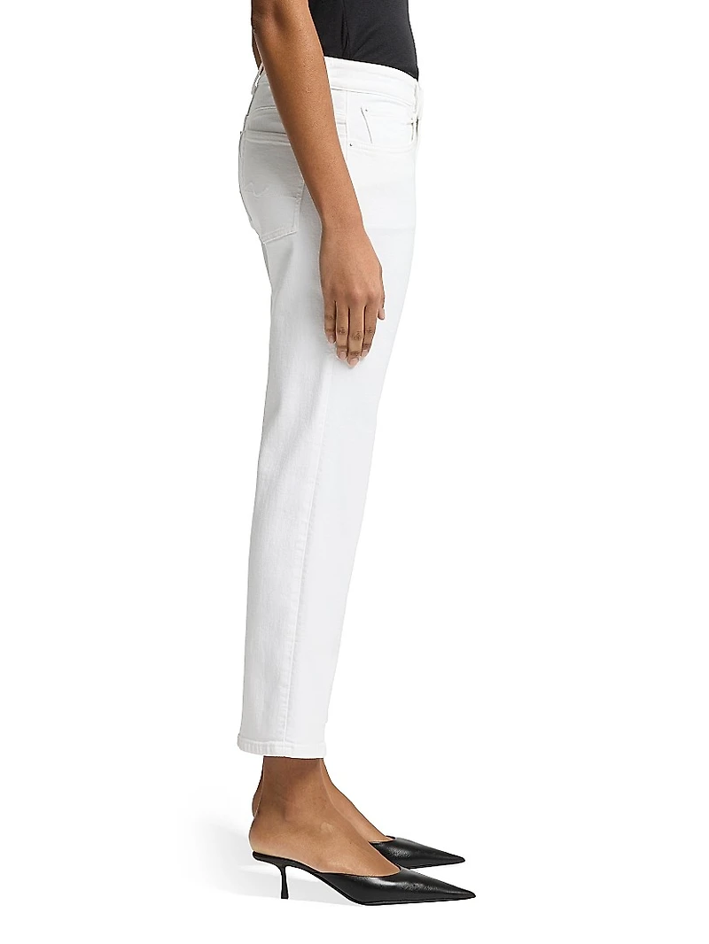 Calie Low-Rise Stretch Straight-Leg Jeans