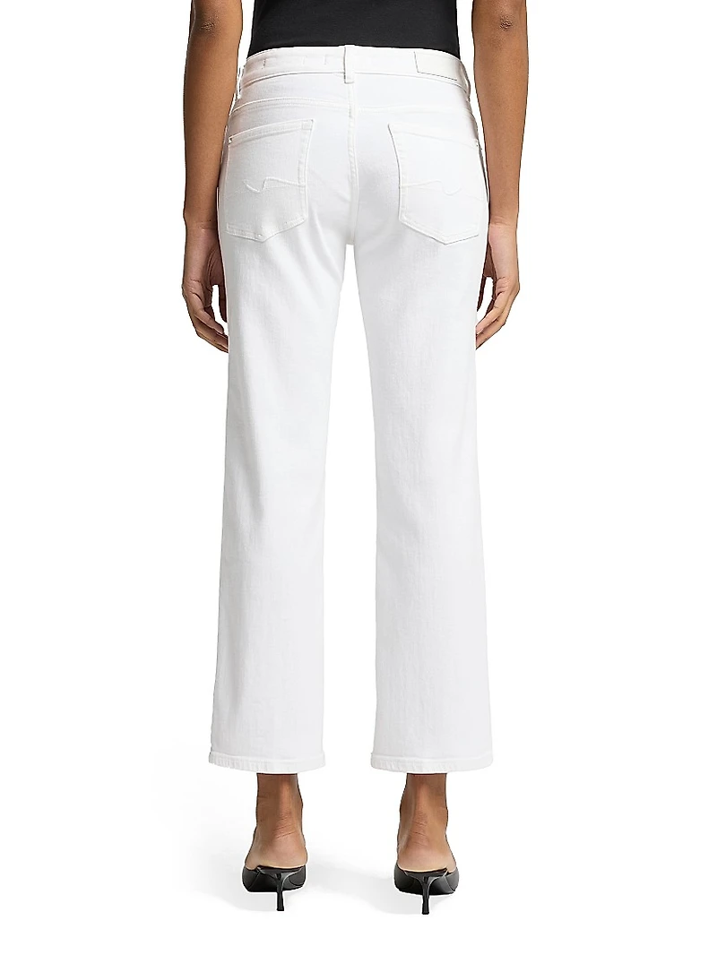 Calie Low-Rise Stretch Straight-Leg Jeans