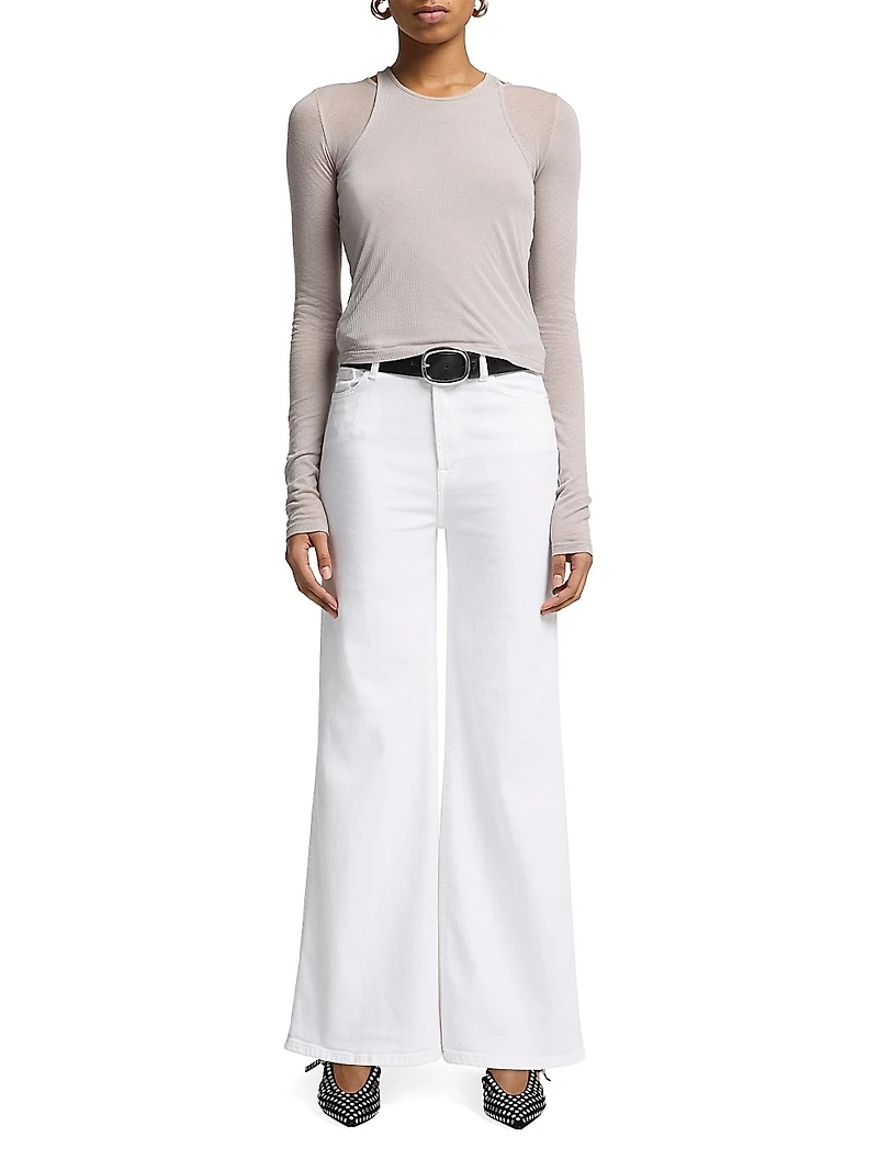 Jo Stretch High-Rise Wide-Leg Jeans