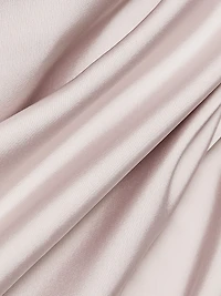 Satin Draped Cape-Sleeve Gown
