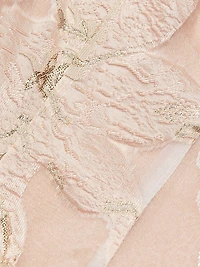Floral Jacquard Fit & Flare Midi-Dress