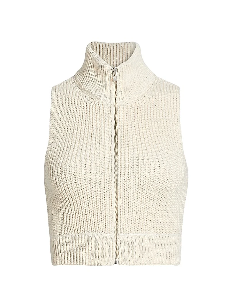 Knit Zip-Up Vest