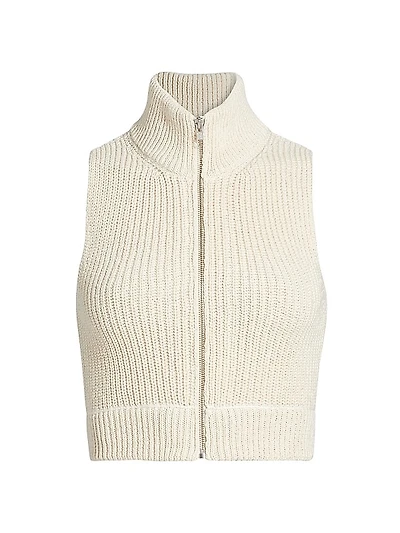 Knit Zip-Up Vest