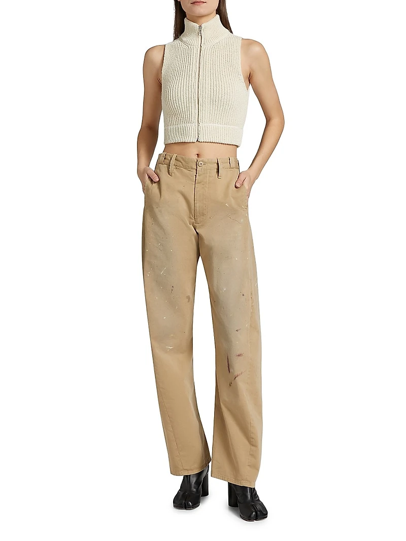 Knit Zip-Up Vest