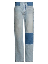Patchwork Denim Pants