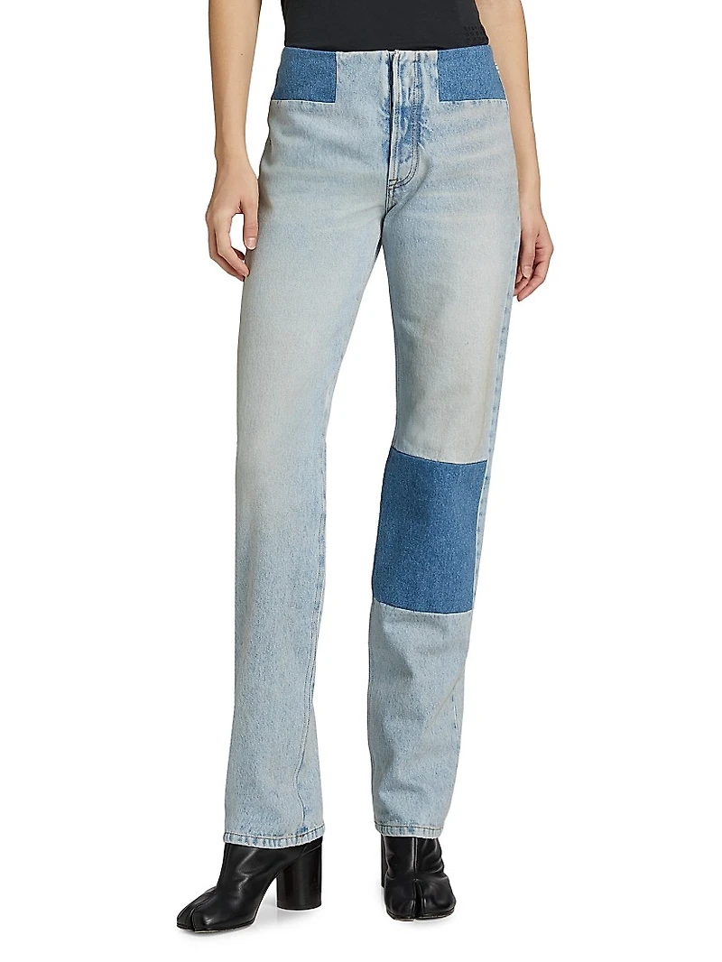 Patchwork Denim Pants