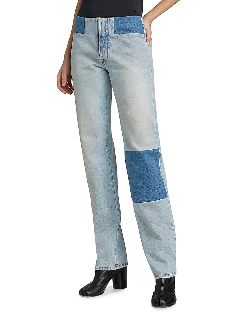 Patchwork Denim Pants